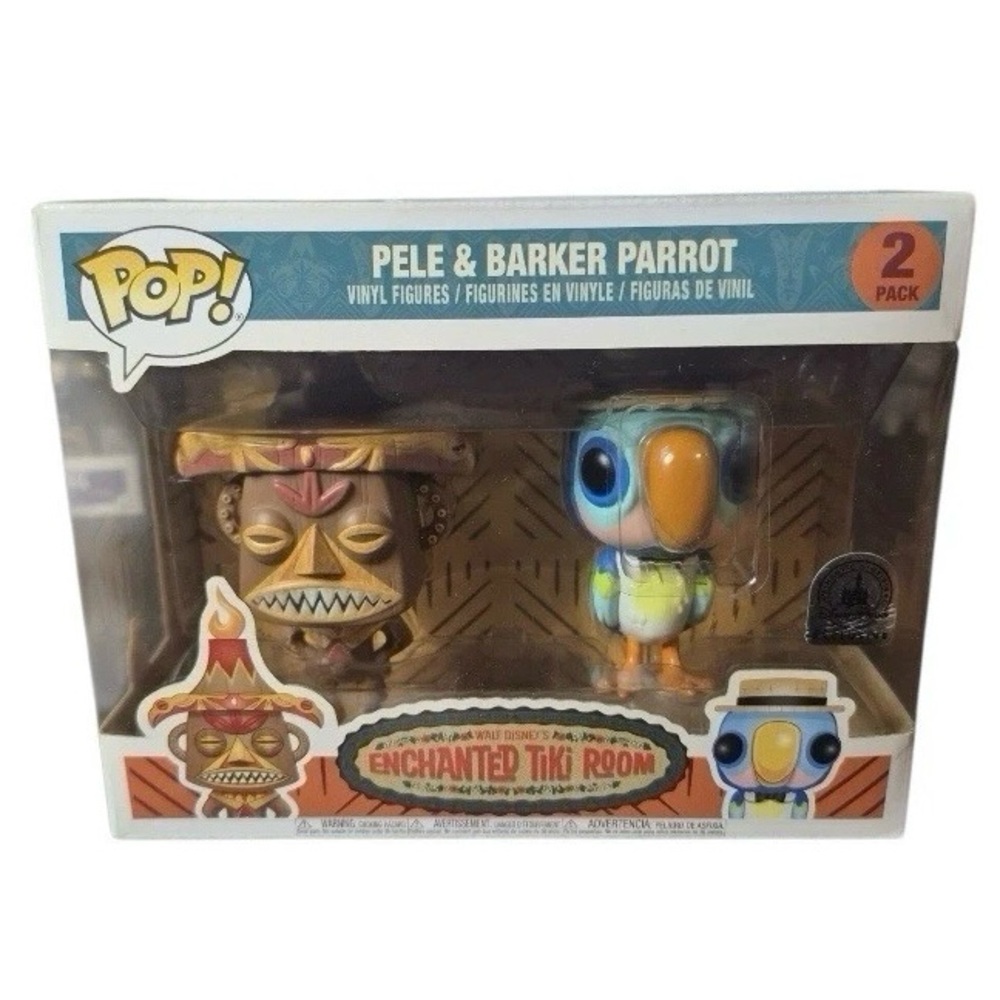 Funko‎ Pop! Disney Enchanted Tiki Room "Pele & Barker Parrot" Vinyl Figures